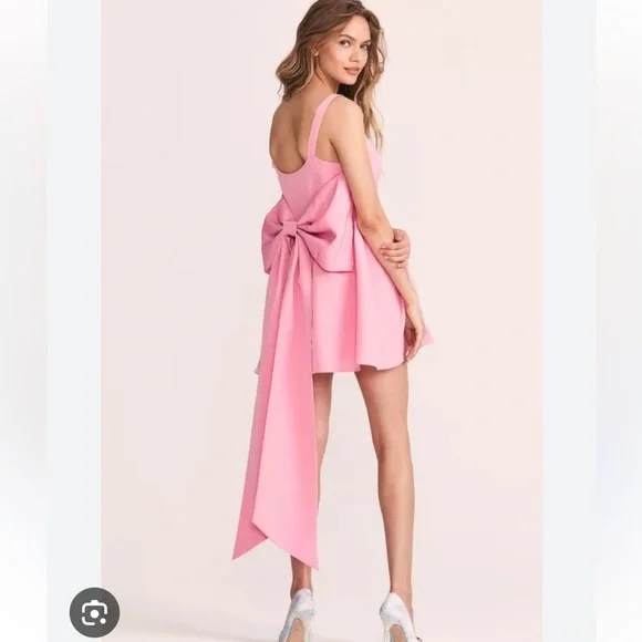 Loveshackfancy Pink Bow Spin Dress - Picture 2 of 7